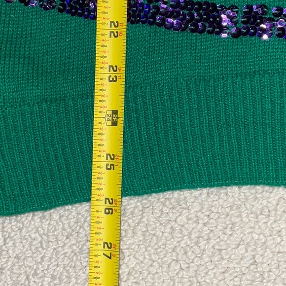 Western Collection Ramie & Cotton Sequined Crew Neck Sweater Medium - Picture 11 of 15